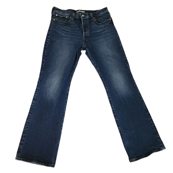 LEVI’S Wedgie Bootcut Jeans Dark Wash High Rise Button Fly w32 l32 - Picture 3 of 15